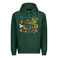 Sports Green this is how i fight my battles Premium Hoodie - AdoDesignShop