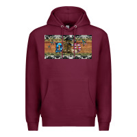 Burgundy soldier dad license  plate Premium Hoodie - Artiststas