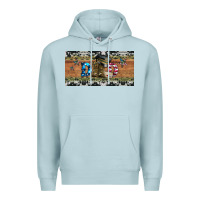 Blue Mist soldier dad license  plate Premium Hoodie - Artiststas
