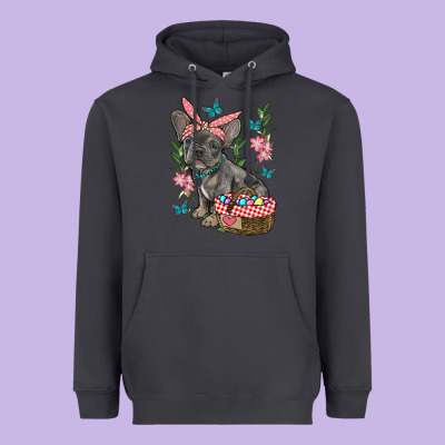Heavyweight Hoodie easter french bulldog