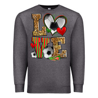 Charcoal Heather love soccer Premium Sweatshirt - Zillion Design Studio