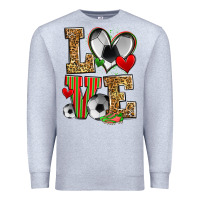 Heather Grey love soccer Premium Sweatshirt - Zillion Design Studio