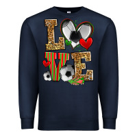 Navy love soccer Premium Sweatshirt - Zillion Design Studio