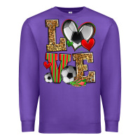 Purple love soccer Premium Sweatshirt - Zillion Design Studio