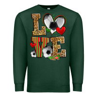 Sports Green love soccer Premium Sweatshirt - Zillion Design Studio