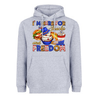 Heather Grey i m here for snacks and freedom Heavyweight Hoodie - texasbilliewilder