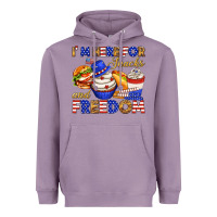 Lavender i m here for snacks and freedom Heavyweight Hoodie - texasbilliewilder