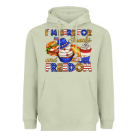 Matcha i m here for snacks and freedom Heavyweight Hoodie - texasbilliewilder