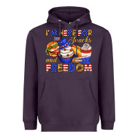 Plum i m here for snacks and freedom Heavyweight Hoodie - texasbilliewilder