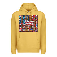 Antique Gold western usa flag heart and stars tumbler Premium Hoodie - Artiststas