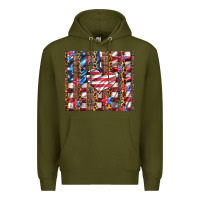 Army Green western usa flag heart and stars tumbler Premium Hoodie - Artiststas