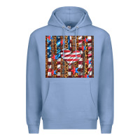 Colony Blue western usa flag heart and stars tumbler Premium Hoodie - Artiststas