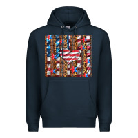 Navy western usa flag heart and stars tumbler Premium Hoodie - Artiststas