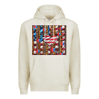 Oatmeal Heather western usa flag heart and stars tumbler Premium Hoodie - Artiststas