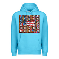 Ocean Blue western usa flag heart and stars tumbler Premium Hoodie - Artiststas