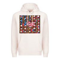 Pale Pink western usa flag heart and stars tumbler Premium Hoodie - Artiststas