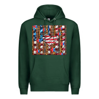 Sports Green western usa flag heart and stars tumbler Premium Hoodie - Artiststas