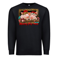 Black merry pig mas Premium Sweatshirt - RanaPortraitStore