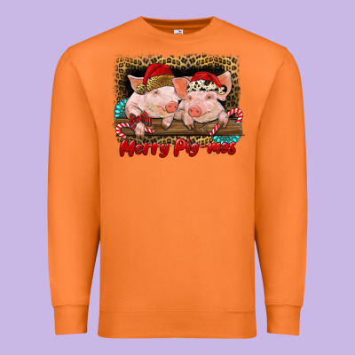Merry Pig Mas Premium Sweatshirt Designed By Ranaportraitstore