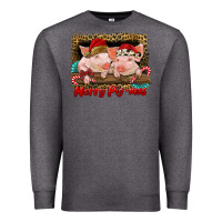 Charcoal Heather merry pig mas Premium Sweatshirt - RanaPortraitStore