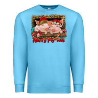 Ocean Blue merry pig mas Premium Sweatshirt - RanaPortraitStore
