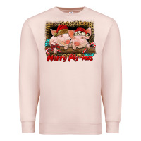 Pale Pink merry pig mas Premium Sweatshirt - RanaPortraitStore