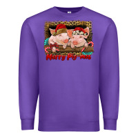 Purple merry pig mas Premium Sweatshirt - RanaPortraitStore