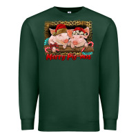 Sports Green merry pig mas Premium Sweatshirt - RanaPortraitStore