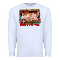 White merry pig mas Premium Sweatshirt - RanaPortraitStore