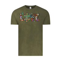 Vintage Olive love autism awareness leopard cowhide Vintage Tee - Artiststas