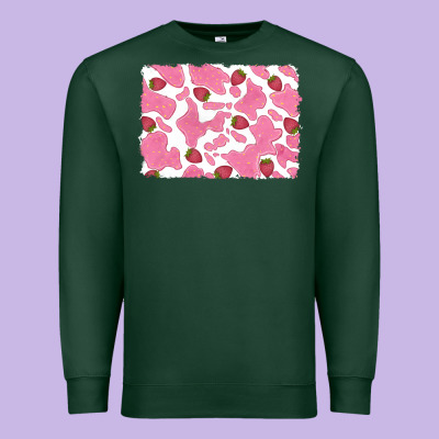 Distressed Strawberry Milkshake Cowhide Premium Sweatshirt Designed By Ranaportraitstore