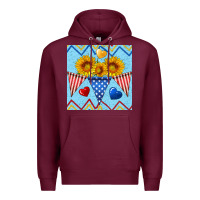 Burgundy patriotic celebration Premium Hoodie - BundleAndBundleShop
