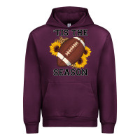 Mauve Wine tis the season football sunflower Urban Hoodie - AdoDesignShop