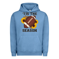 Pigment Pebble Blue tis the season football sunflower Urban Hoodie - AdoDesignShop