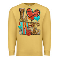 Antique Gold love basketball Premium Sweatshirt - Zillion Design Studio