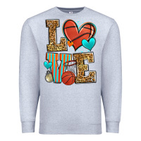 Heather Grey love basketball Premium Sweatshirt - Zillion Design Studio