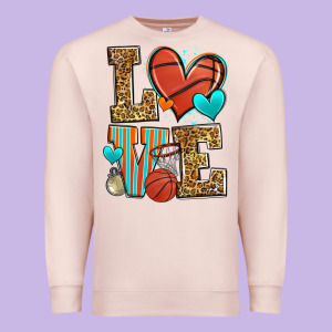 Love Basketball Premium Sweatshirt Designed By Zillion Design Studio