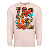 Pale Pink love basketball Premium Sweatshirt - Zillion Design Studio