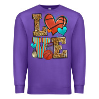 Purple love basketball Premium Sweatshirt - Zillion Design Studio