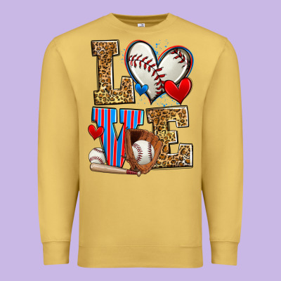 Love Baseball Premium Sweatshirt Designed By Zillion Design Studio