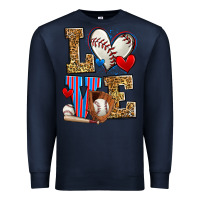 Navy love baseball Premium Sweatshirt - Zillion Design Studio