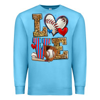 Ocean Blue love baseball Premium Sweatshirt - Zillion Design Studio