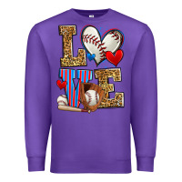 Purple love baseball Premium Sweatshirt - Zillion Design Studio