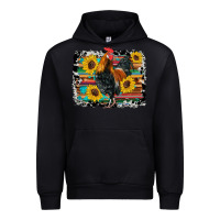 Black western rooster coop animals sunflowers cowhide serape wooden Urban Hoodie - Artiststas