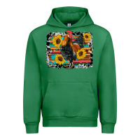 Emerald western rooster coop animals sunflowers cowhide serape wooden Urban Hoodie - Artiststas