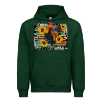Forest Green western rooster coop animals sunflowers cowhide serape wooden Urban Hoodie - Artiststas