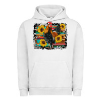 Pigment Lunar Rock western rooster coop animals sunflowers cowhide serape wooden Urban Hoodie - Artiststas