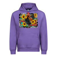 Tulip western rooster coop animals sunflowers cowhide serape wooden Urban Hoodie - Artiststas