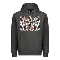 Charcoal Heather cowhide brushstrokes Premium Hoodie - RanaPortraitStore