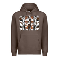 Coffee cowhide brushstrokes Premium Hoodie - RanaPortraitStore